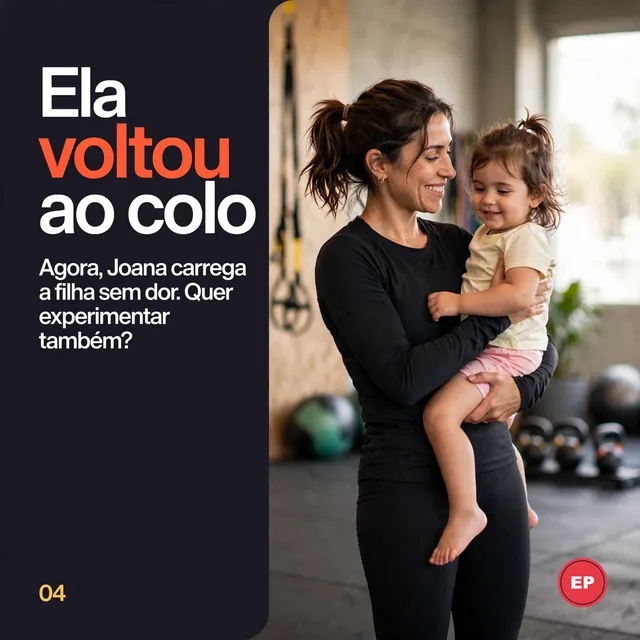 Slide 4: ela voltou ao colo, e o convite para experimentar.