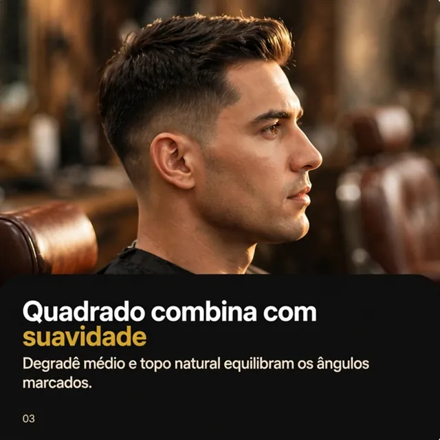 Slide 3: quadrado combina com suavidade, degradê médio e topo natural.