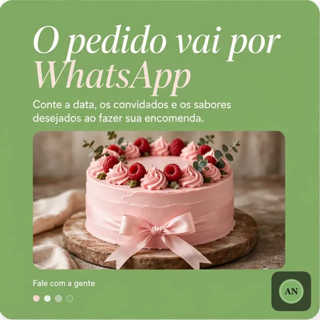 Slide 4: o pedido vai por WhatsApp.